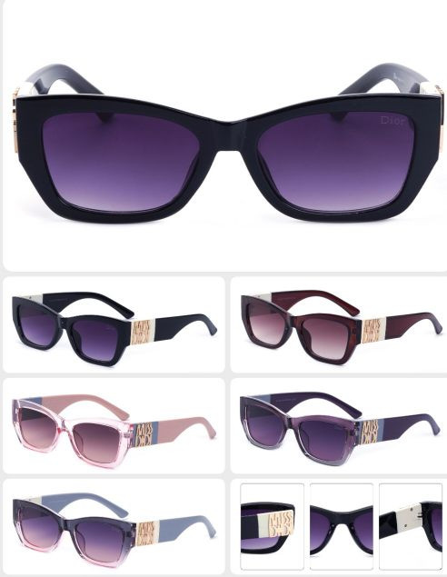 عینک آفتابی زنانه دیور w90225 | «با دیور، به نگاهت ظرافت و درخشش هدیه کن. 🕶️»